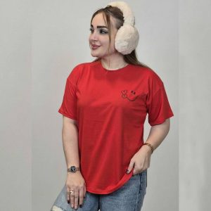 تیشرت نخ پنبه چاپ لبخند