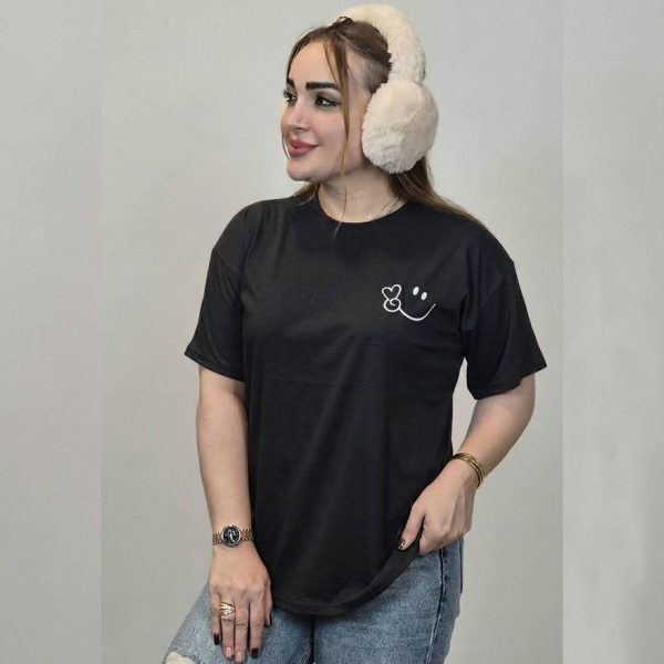 تیشرت نخ پنبه چاپ لبخند