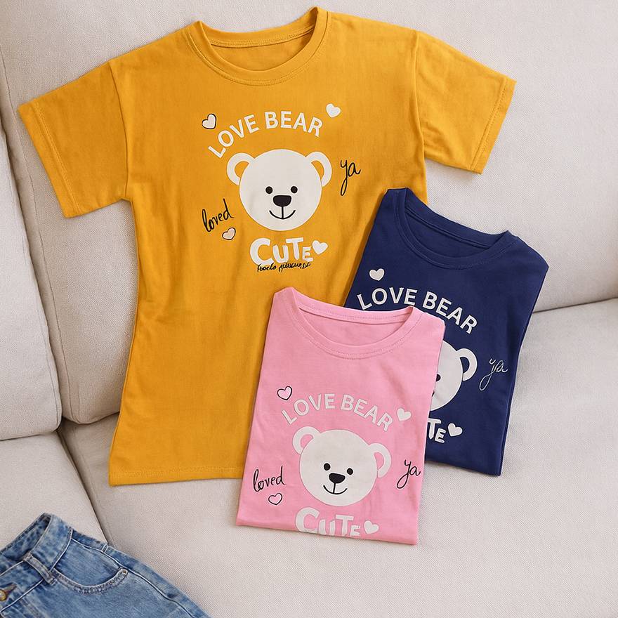 تیشرت چاپ خرس کیوت - مانتو پاتریس رشت