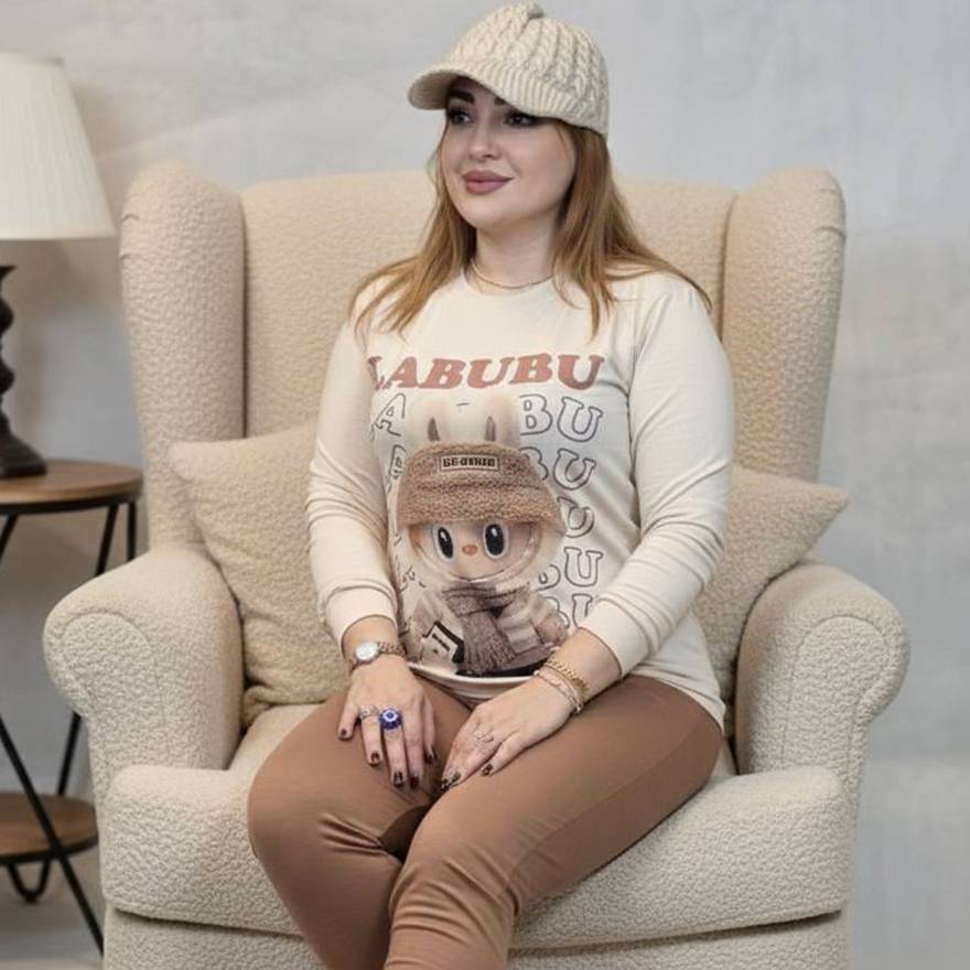 ست بلوز شلوار لبوبو کرم روشن - مانتو پاتریس رشت