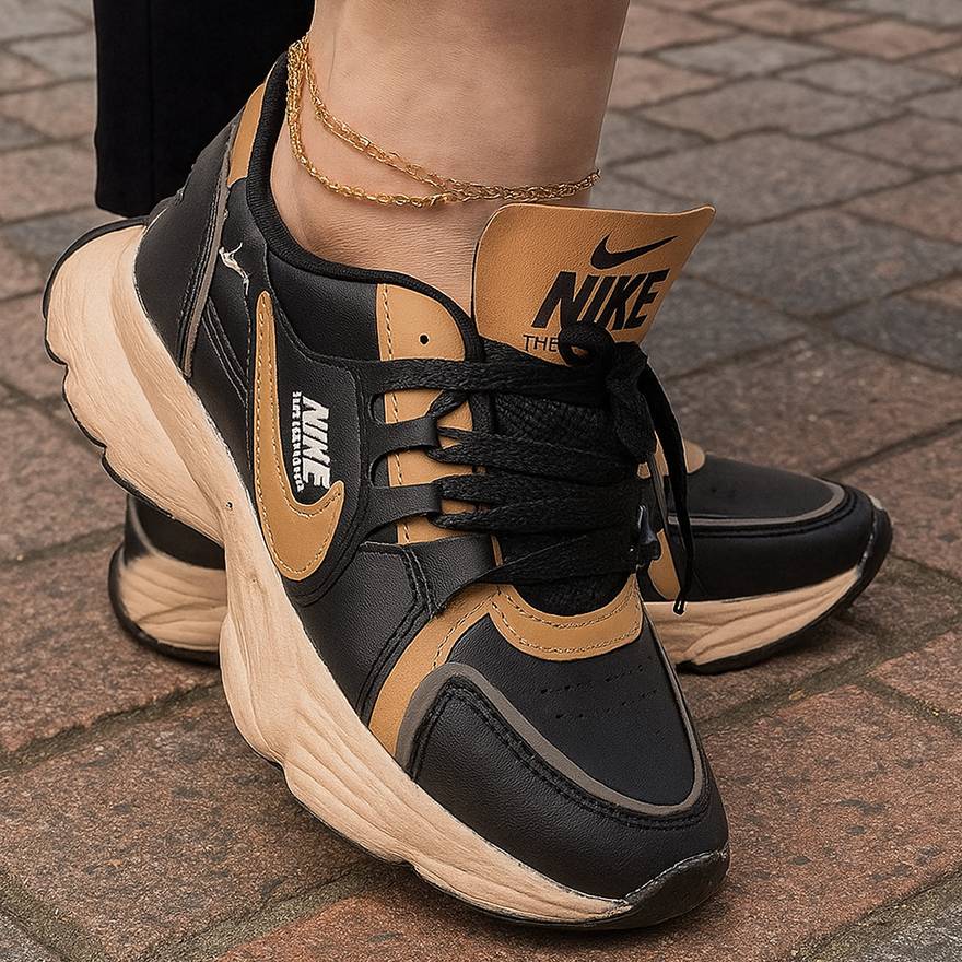 کتونی نایک مشکی قهوه ای - مانتو پاتریس رشت