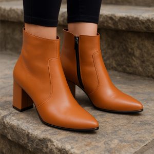 بوت نوک تیز عسلی - مانتو پاتریس