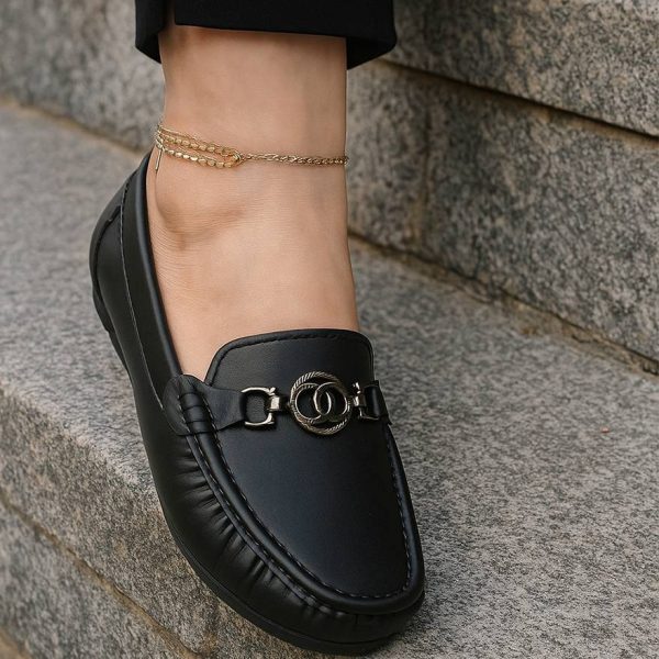 نیم بوت چنل مشکی چرم - مانتو پاتریس رشت