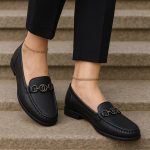 نیم بوت چنل مشکی چرم - مانتو پاتریس رشت