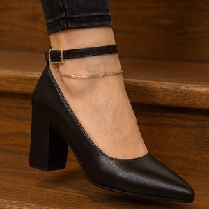 کفش پاشنه دار دور مچی مشکی