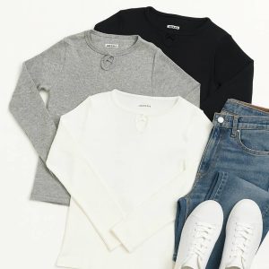 بلوز آستین بلند یقه اشکی - مانتو پاتریس رشت