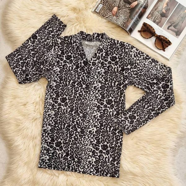 بلوز یقه هفت پلنگی - مانتو پاتریس رشت