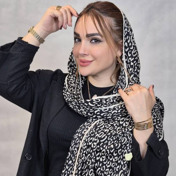 شال لبه نوار پلنگی - مانتو پاتریس رشت