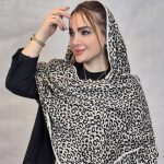 شال لبه نوار پلنگی - مانتو پاتریس رشت