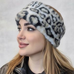 هدبند روسی پلنگی خز - مانتو پاتریس رشت