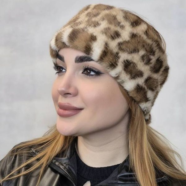 34700344-5 هدبند روسی پلنگی خز - مانتو پاتریس رشت