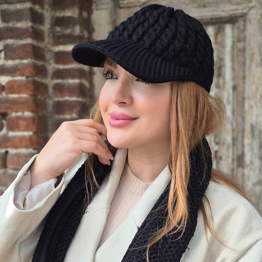 کلاه کپ بافت - مانتو پاتریس رشت