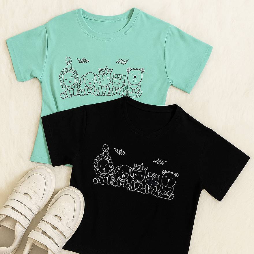 تیشرت کراپ حیوانات - مانتو پاتریس رشت