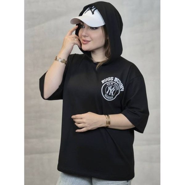 350002771-3 هودی باکسی آستین کوتاه نیویورک