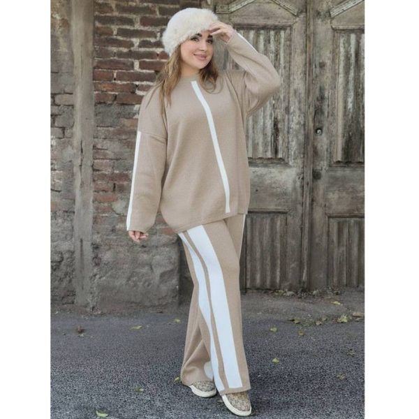 ست بافت نوار سفید - مانتو پاتریس رشت