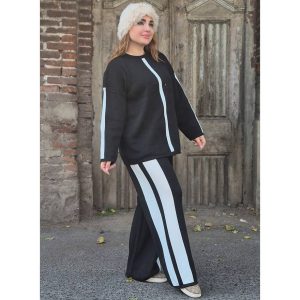 ست بافت نوار سفید - مانتو پاتریس رشت