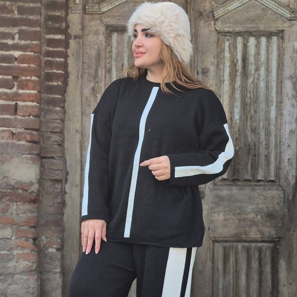 ست بافت نوار سفید - مانتو پاتریس رشت