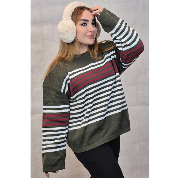 بلوز بافت راه راه - مانتو پاتریس رشت