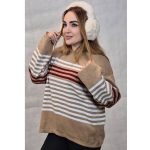 بلوز بافت راه راه - مانتو پاتریس رشت