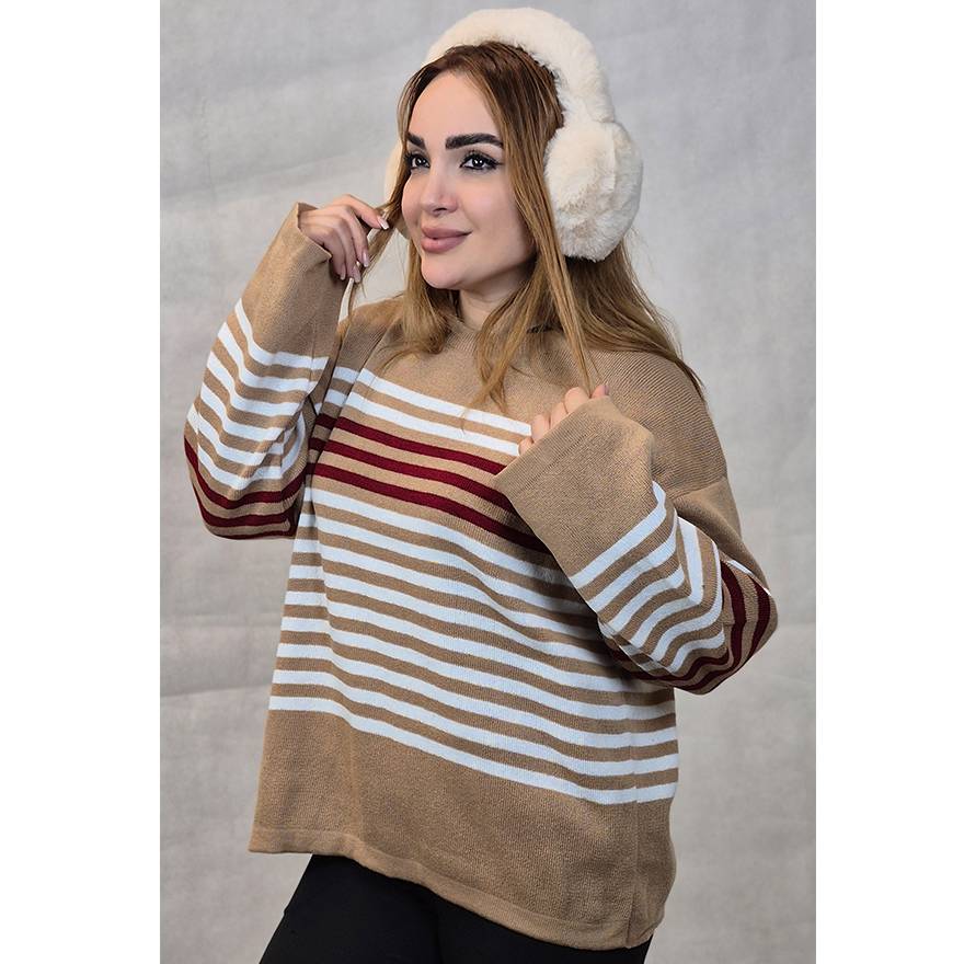 بلوز بافت راه راه - مانتو پاتریس رشت