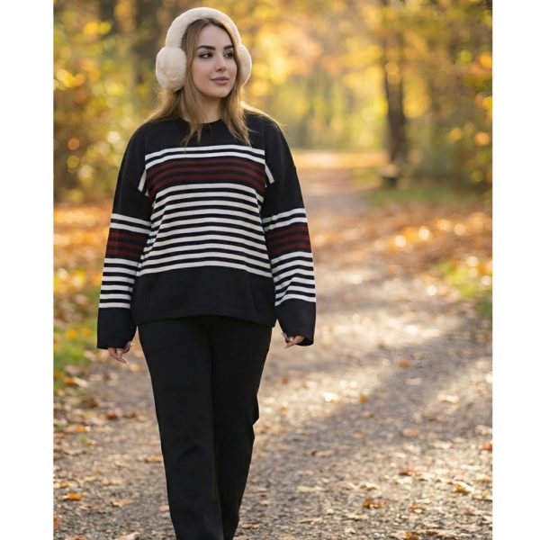 بلوز بافت راه راه-رشت مانتو پاتریس