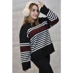 بلوز بافت راه راه - مانتو پاتریس رشت