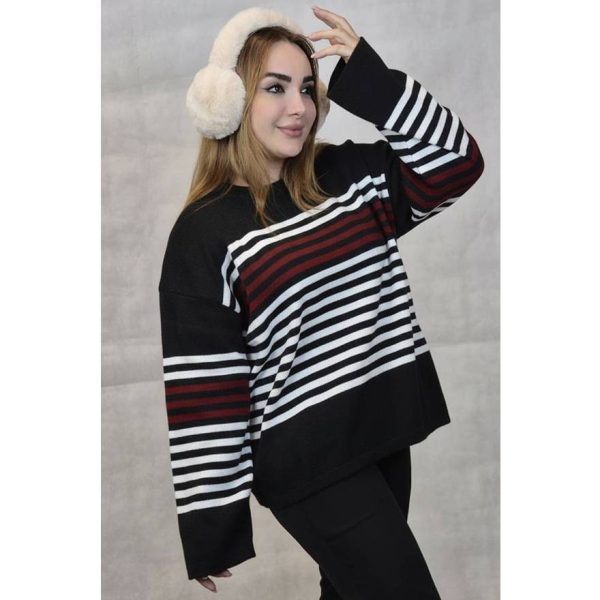 بلوز بافت راه راه - مانتو پاتریس رشت