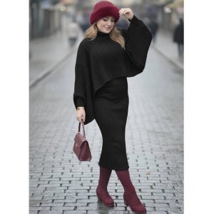 ست بافت خفاشی- مانتو پاتریس رشت