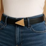 کمربند سگک مثلثی چرم - مانتو پاتریس رشت