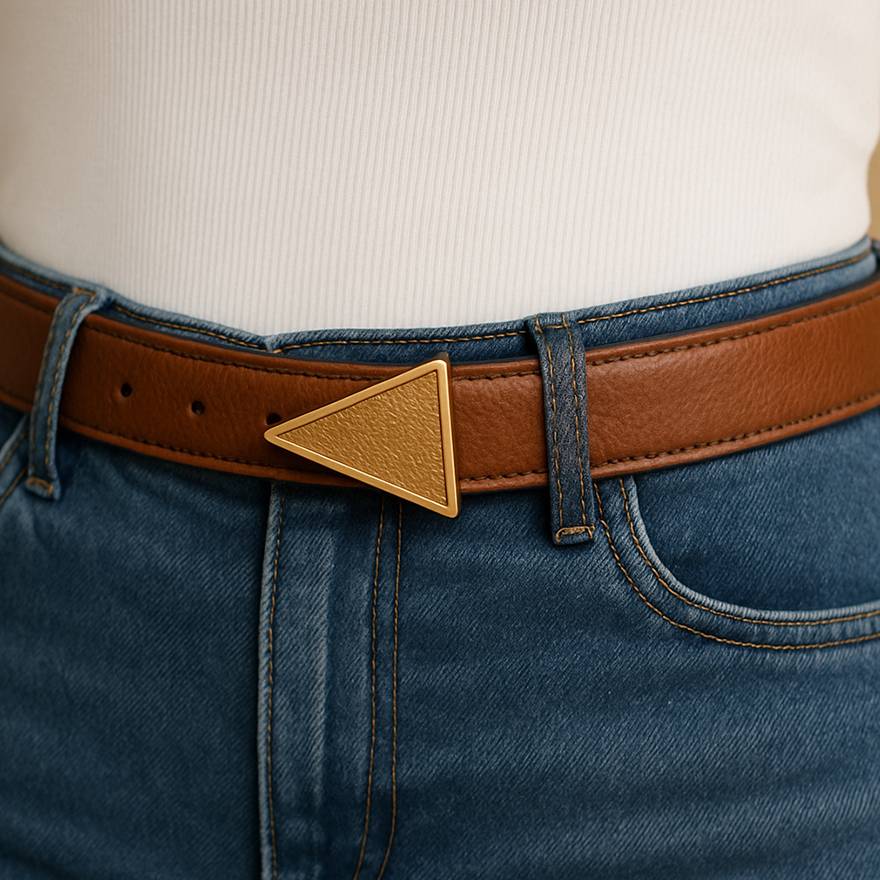 کمربند سگک مثلثی چرم - مانتو پاتریس رشت