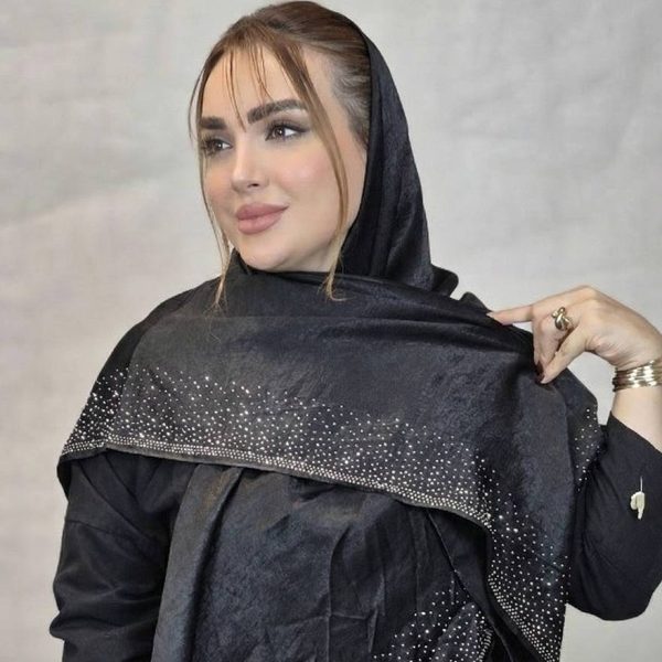 روسری مشکی کوپرا نگینی - مانتو پاتریس رشت