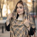 شال موهر چهارخونه کرم - مانتو پاتریس رشت