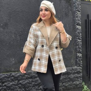 پالتو کتی چهارخونه فوتر - مانتو پاتریس رشت