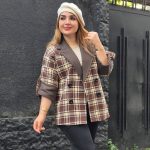 پالتو کتی چهارخونه فوتر - مانتو پاتریس رشت