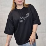 تیشرت باکسی چاپ نوشته - مانتو پاتریس رشت