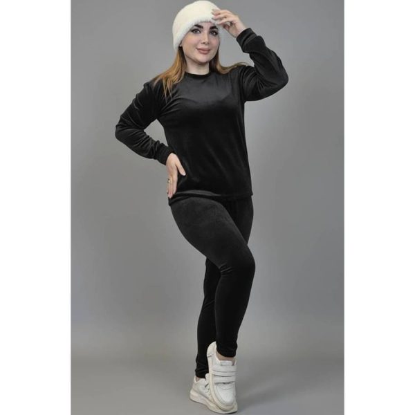 ست بلوز شلوار مخمل ساده