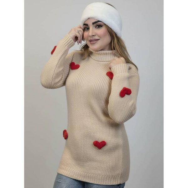 37400102-2 تونیک یقه اسکی بافت قلبی