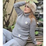 تونیک بافت یقه شل گلدار - مانتو پاتریس رشت