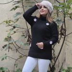 تونیک بافت یقه شل گلدار - مانتو پاتریس رشت