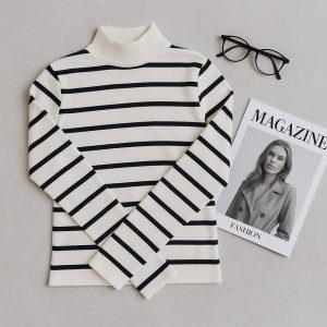 بلوز یقه اسکی راه راه فانریپ -