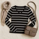 بلوز کراپ راه راه فانریپ - مانتو پاتریس رشت