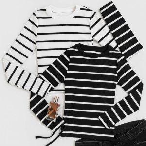 بلوز راه راه بغل گت - مانتو پاتریس رشت