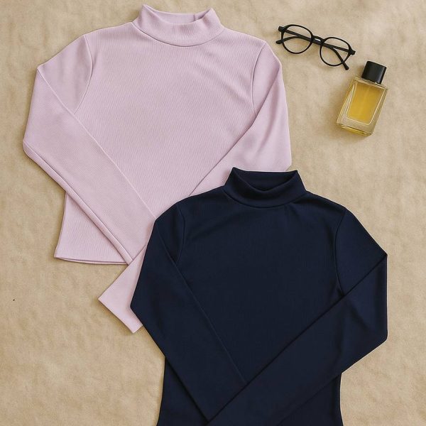 بلوز یقه اسکی فانریپ رنگی - مانتو پاتریس رشت