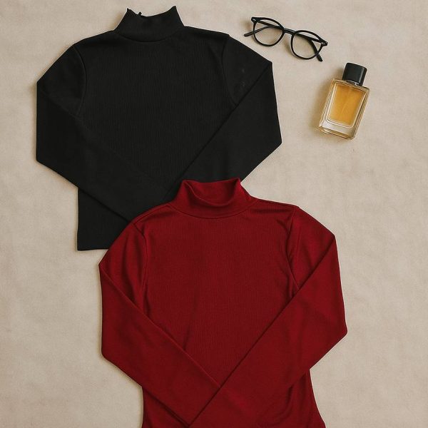 بلوز یقه اسکی فانریپ رنگی