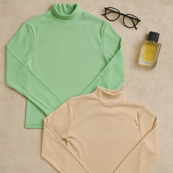 بلوز یقه اسکی فانریپ رنگی