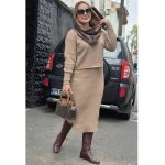 ست بلوز سارافون بافت ساده - مانتو پاتریس رشت