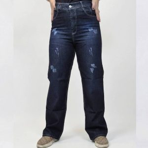 شلوار نیم بگ سرمه ای - مانتو پاتریس رشت