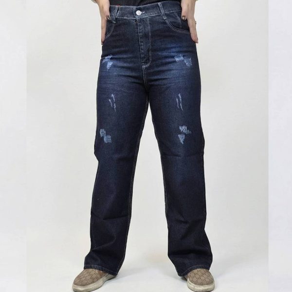 411003--2 شلوار نیم بگ سرمه ای - مانتو پاتریس رشت