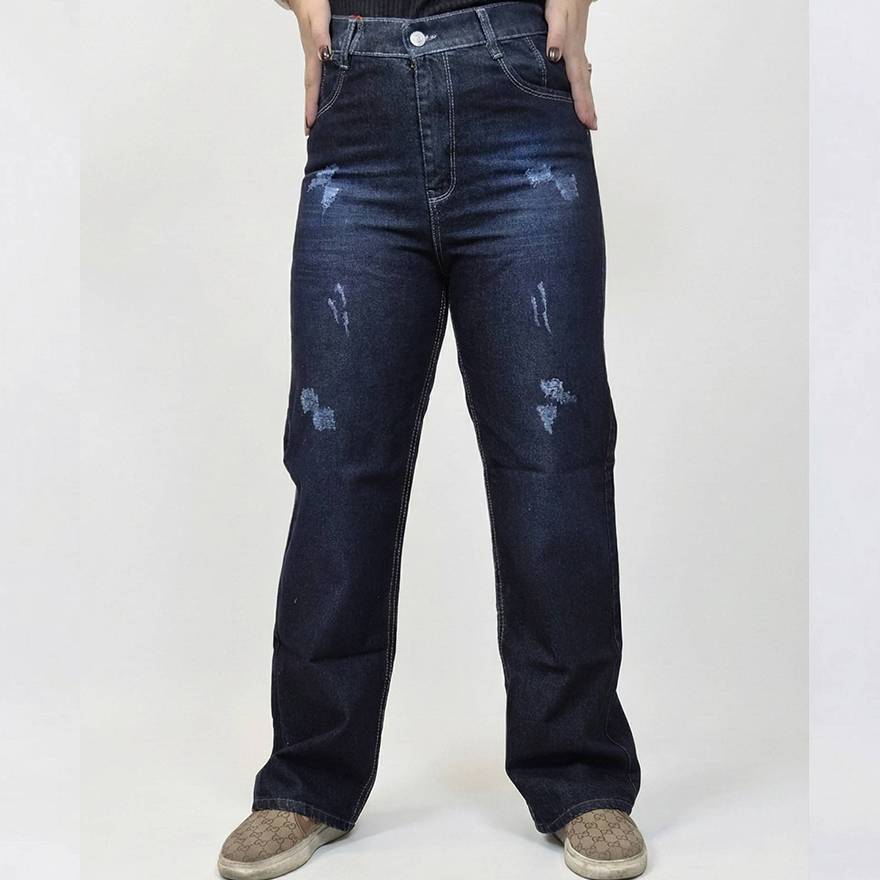 شلوار نیم بگ سرمه ای - مانتو پاتریس رشت