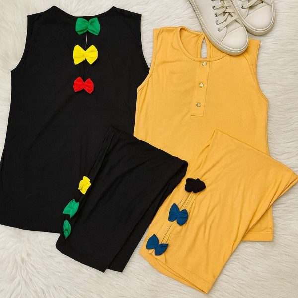 ست تاپ شلوارک پاپیون - مانتو پاتریس رشت